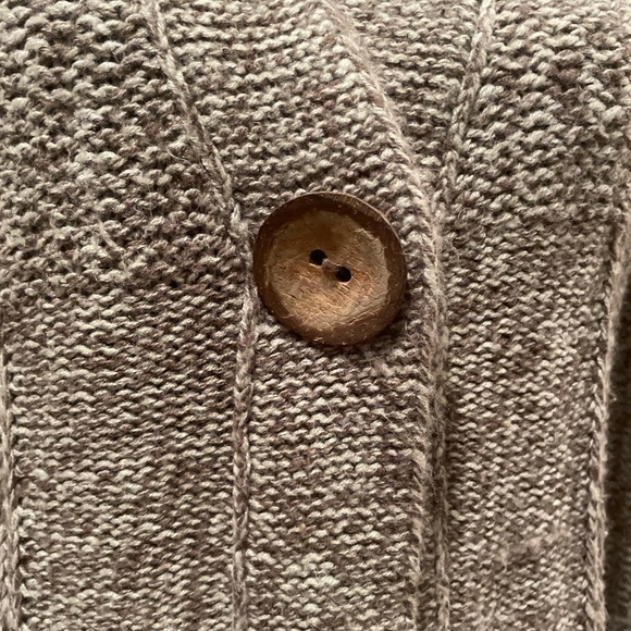 Celly knit brown button front long sleeve costal gramma cardigan sweater medium - Picture 5 of 10